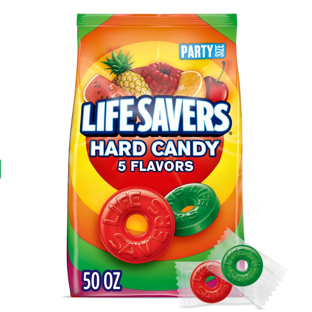 Life Savers Hard Candy 5 Flavors, 50-Ounce Party Size Bag - Perfect Snack for Parties and Celebrations