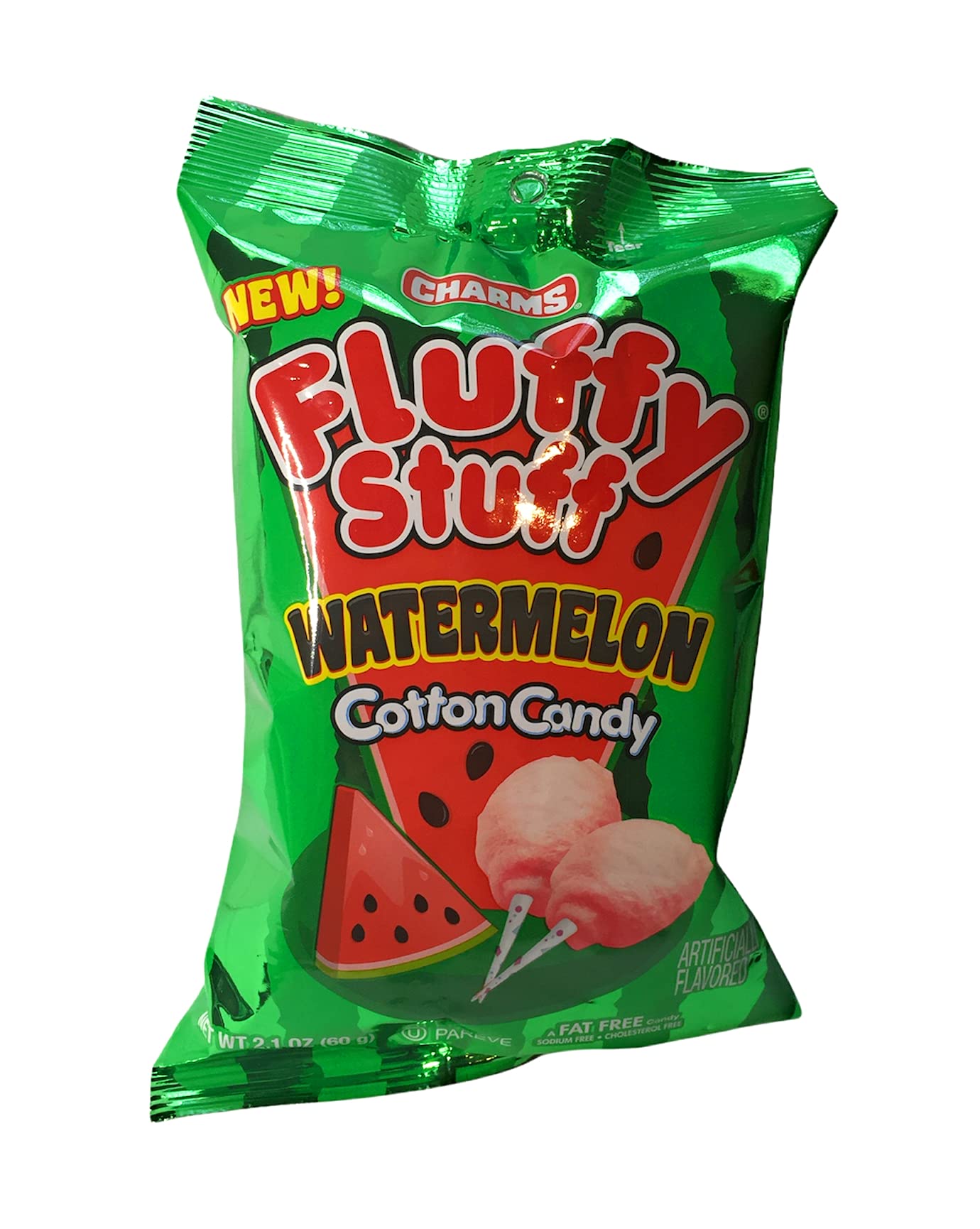 Fluffy Stuff Watermelon Flavored Candy - Fat Free, Sodium Free and Cholesterol Free for Kids and Adults
| |1 oz Bag Cha