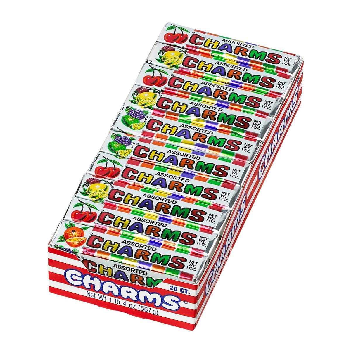 Charms Squares Assorted Fruit Flavors for Kids Snacks at School Lunches 20 Count Pack
Charms Squares Assorted Fruit Fl
